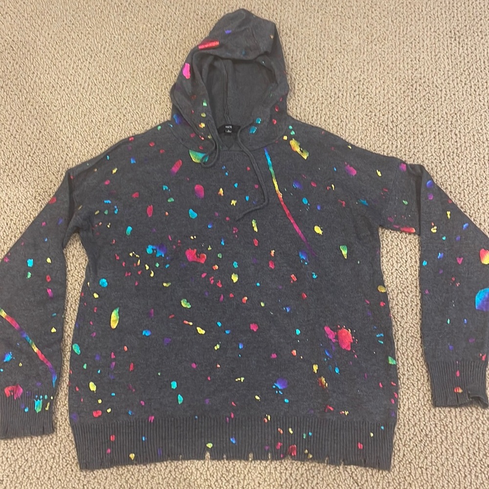 FATE! Mint condition - worn once - Fate metallic splatter paint sweater